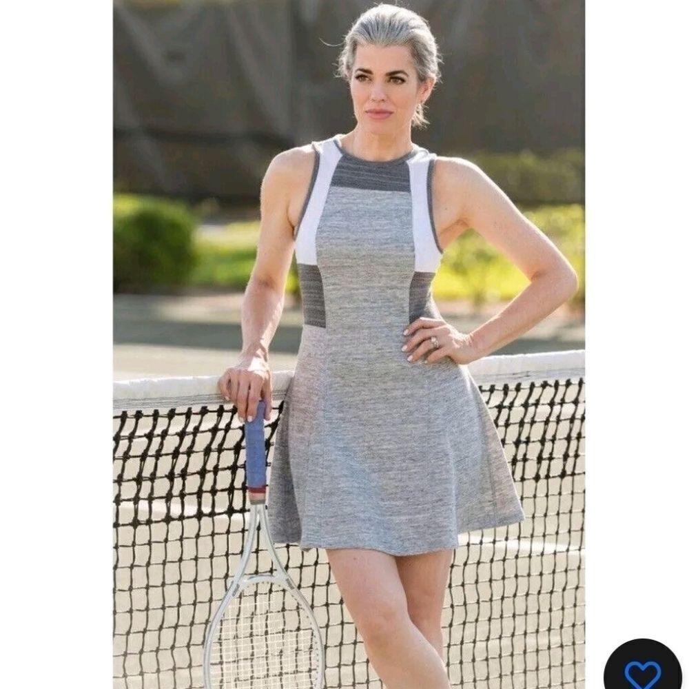 ATHLETA Derek Lam 10C Gray White Tennis Dress XS - Picture 2 of 12